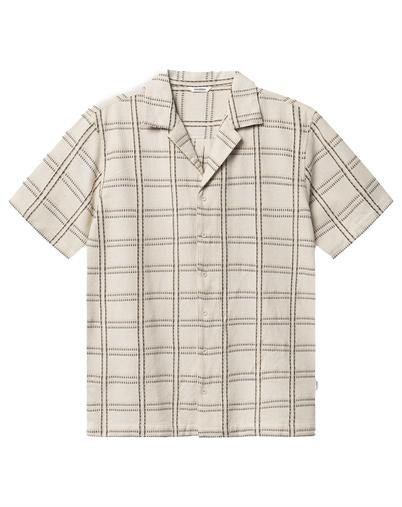 Gabba - GABSven Reg Resort Wire Hemd - Beige Check